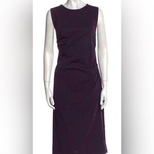 Escada Crewneck Midi  Purple Sleeveless Sheath Dress #1